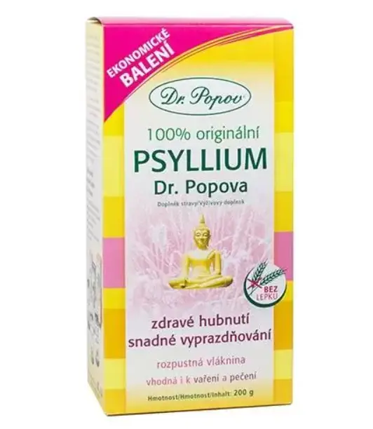 282_DR. POPOV PSYLLIUM INDICKA ROZPUSTNA VLAKNINA 200 G